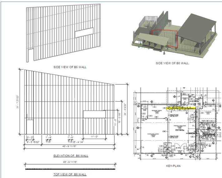 Framing plan with Stud support and its sleeve locations 